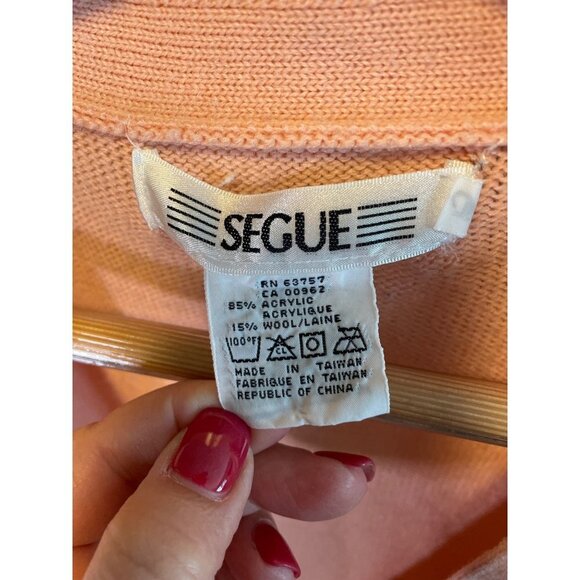 Vintage Segue Pink V Neck Buttoned Cardigan - Picture 5 of 8